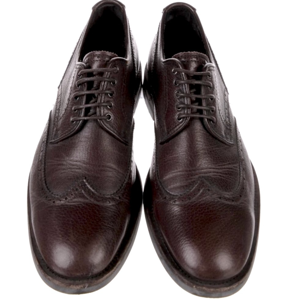 Size 10.5 - Pristine never worn Mens AQUAZURRA rich brown Leather Brogues